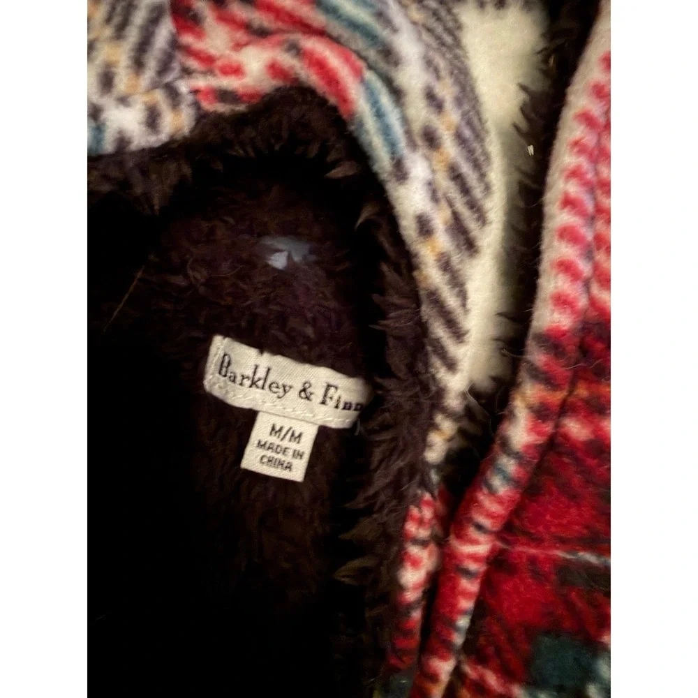 Barkley & Finn Pet Sherpa Lined Winter Dog Coat Jacket Medium Multi Plaid